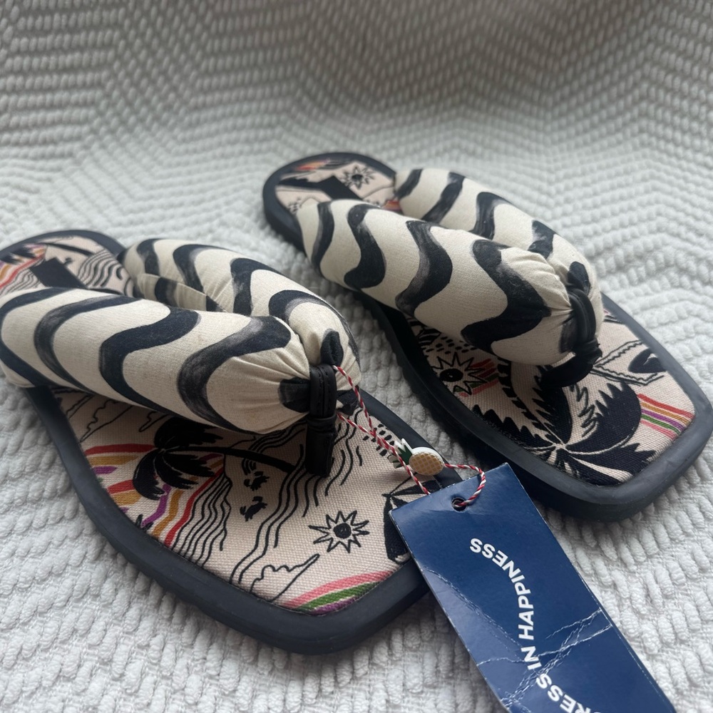 FARM Rio Zebra Print Sandals